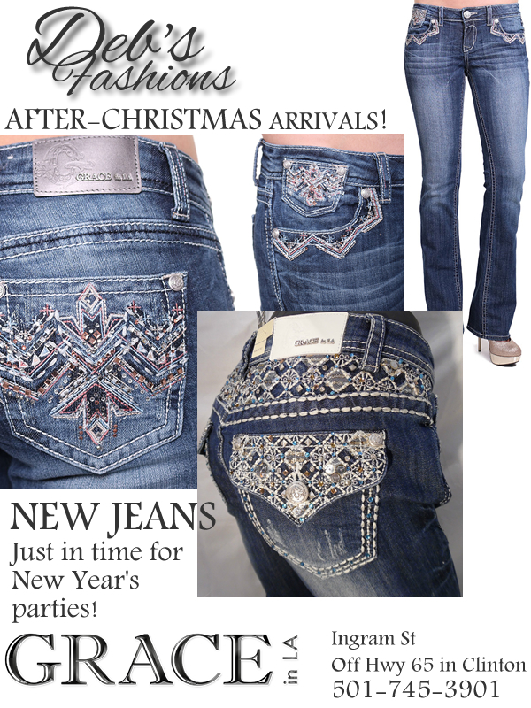 Grace in LA Jeans at Deb's Fashions in Clinton AR